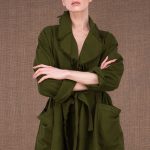 Veste saharienne kaki pour femme en coton bio BO