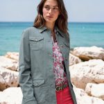 Veste Saharienne Louise en coton stretch Kaki KAKI / 36