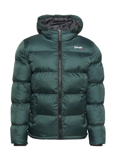 schott-doudoune-156xtr-1.jpg Doudoune sans manches Schott Vert foret Pallas cuir – Image 1