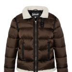 Doudoune homme Schott Marron Pallas Cuir