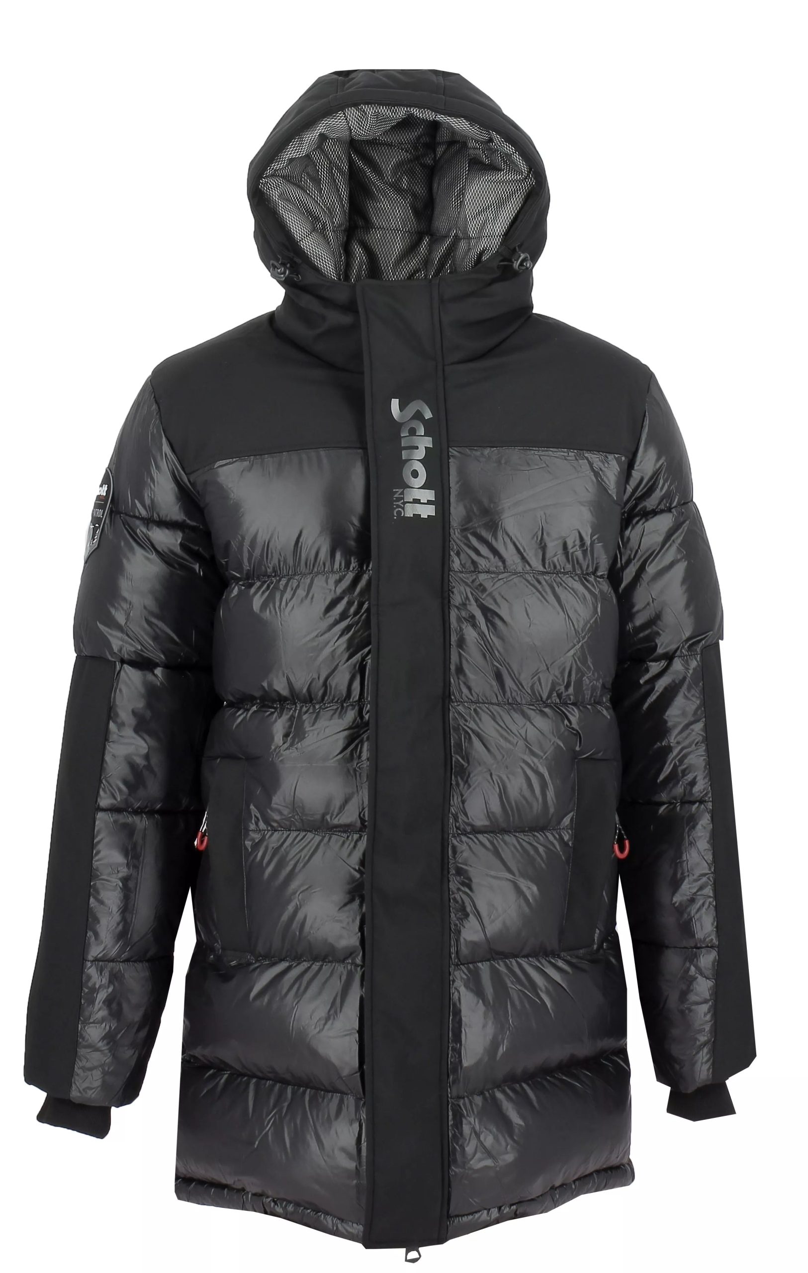 schott-doudoune-697mnv-1.jpg Pegashoes Doudoune Longue Schott Altamont Noir ALTAMONT BLACK – Image 1