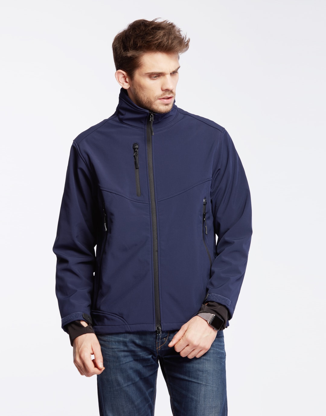 softshell-homme-265bki-1.jpg Blouson technique softshell homme VOLCANO – Image 1