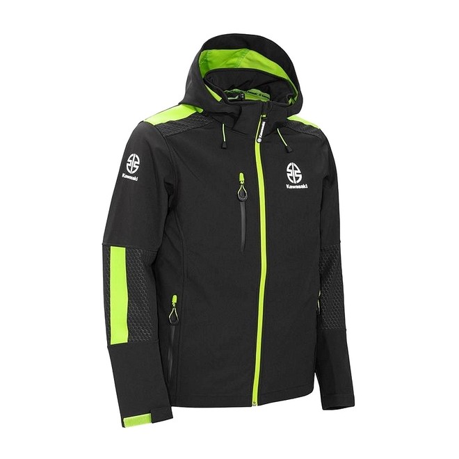 softshell-homme-482qik-1.jpg Veste softshell à capuche amovible homme Kawasaki Sports 2023 | Moto Shop 35 – Image 1