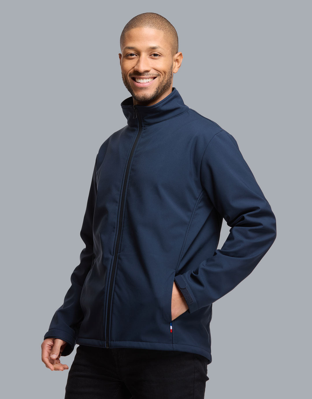 softshell-homme-547twv-1.jpg Blouson Softshell Homme En Polyester Recyclé Made In France BELLECOMBE – Mustaghata – Image 1