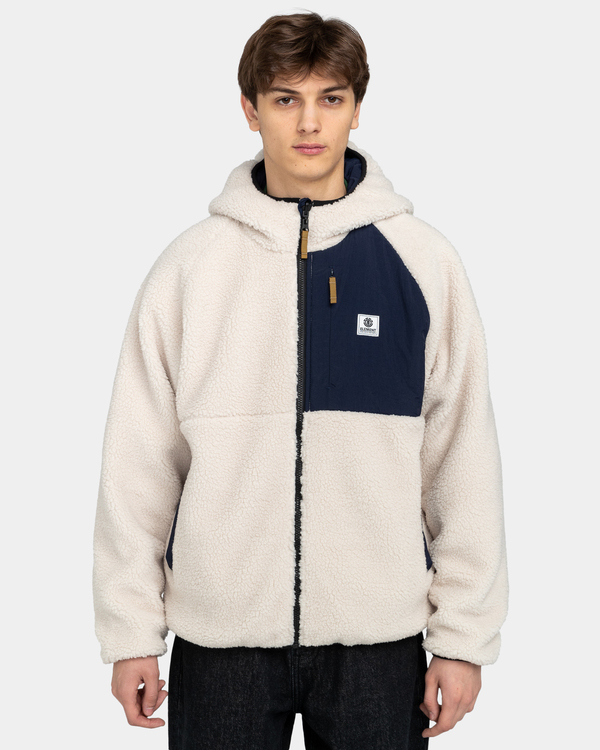sweat-polaire-homme-070twk-1.jpg Wolfe Polaire à capuche réversible Beige Homme | Element – Image 1