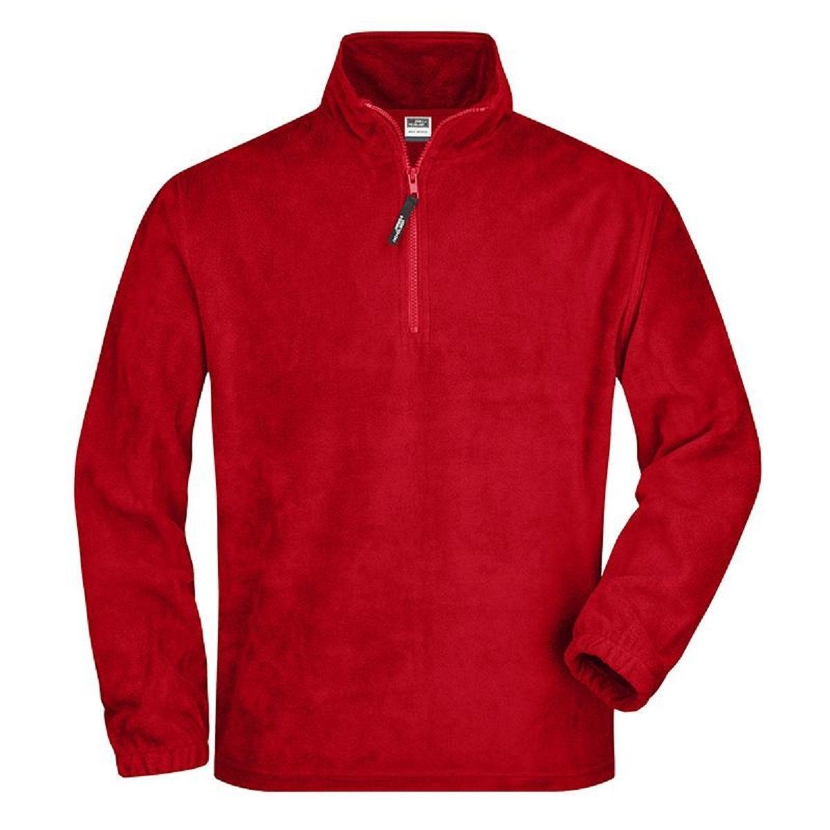 sweat-polaire-homme-340oni-1.jpg Sweat polaire col zippé homme JN043 rouge – Image 1