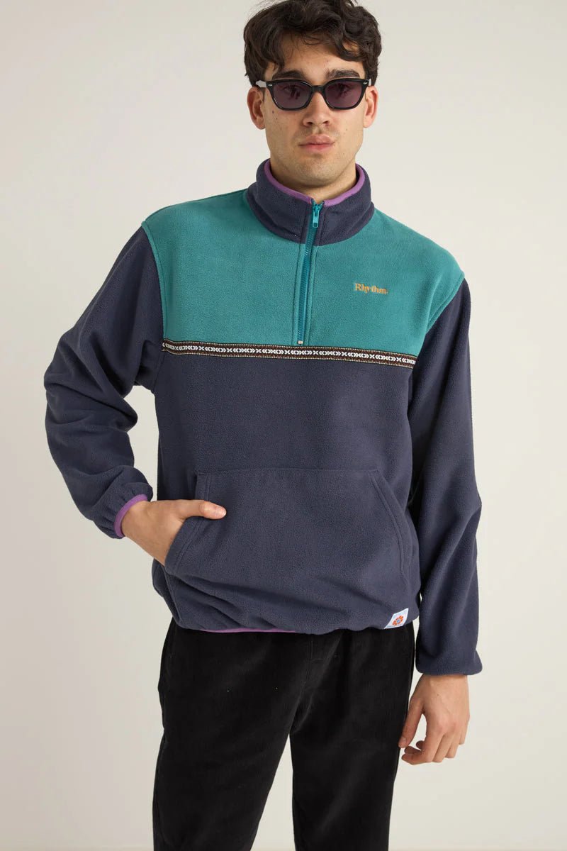 sweat-polaire-homme-928keo-1.jpg Alder Half Zip Sweat Polaire Homme Rhythm | HawaiiSurf – Image 1