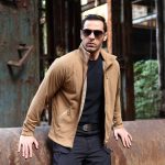 Veste Zippée Homme Beige