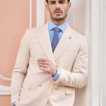 Veste Homme Microfibra Beige – 7 Camicie