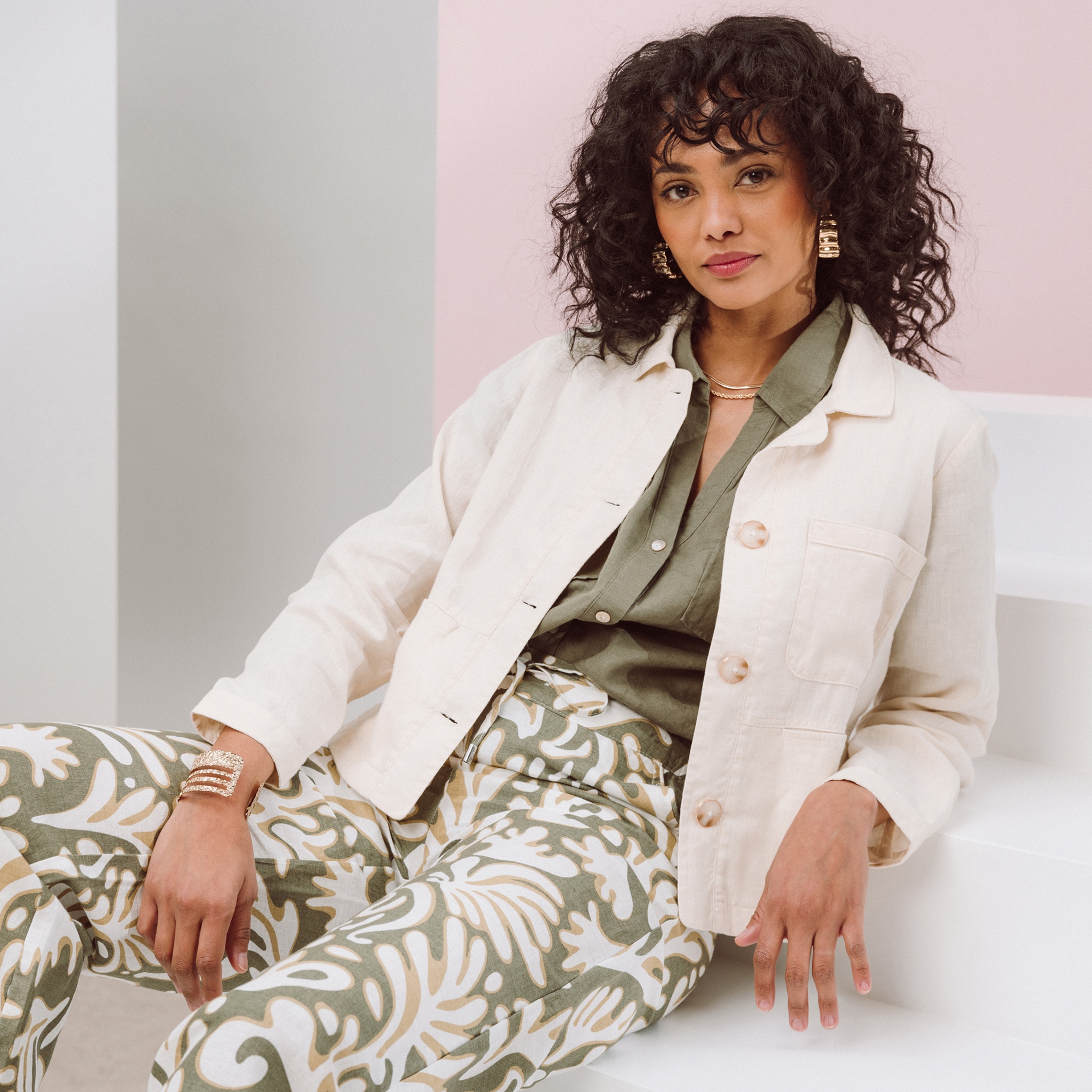 veste-beige-femme-198kxl-1.jpg Veste courte droite manches longues beige femme – Image 1