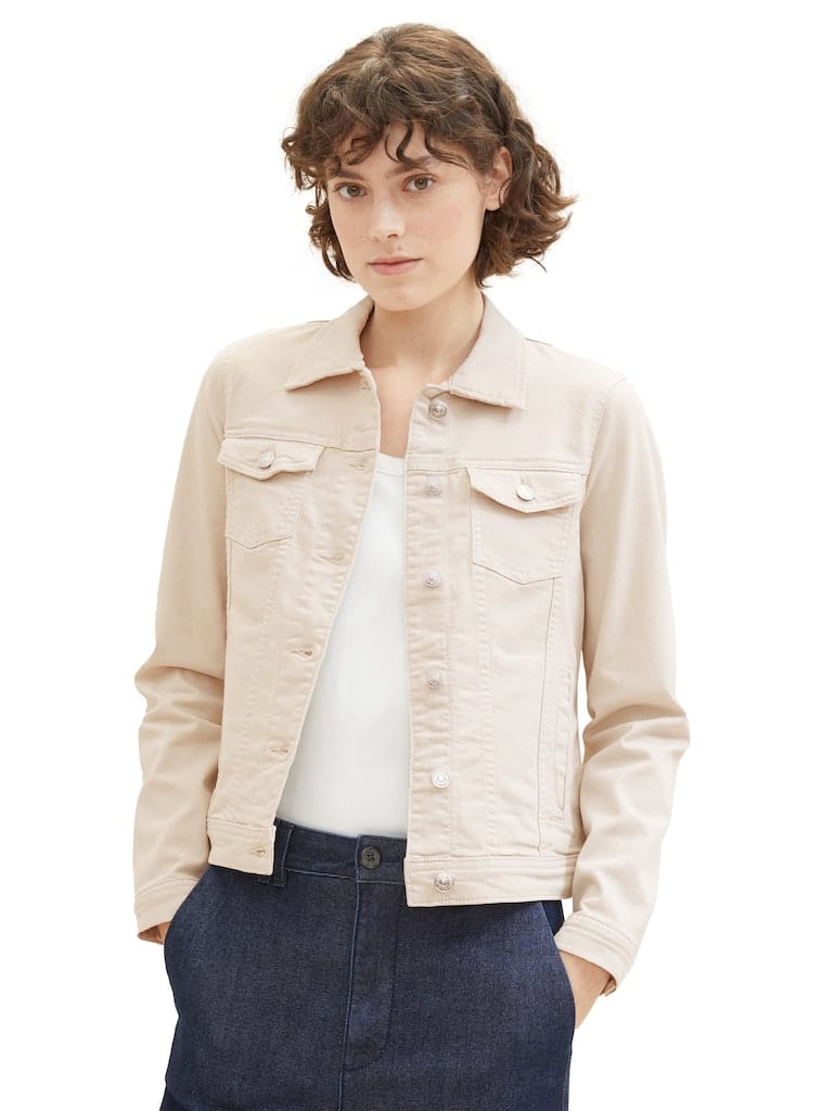 veste-beige-femme-585lty-1.jpg Veste Beige Jean Femme TOM TAILOR Casual Sénas – Image 1