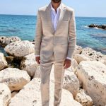 Veste Steven en lin Beige BEIGE / 48