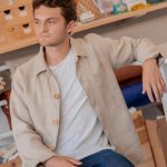 La veste de travail beige L