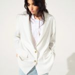 Veste tailleur oversize blanche 1