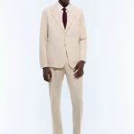 Veste droite en seersucker de coton rayé