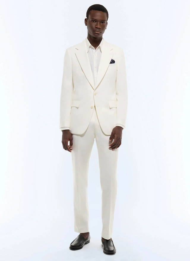 veste-blanche-homme-206hhf.webp Veste ajustée en twill de coton et lin – Image 1