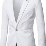 Blazer Blanc Homme,Veste Costume Homme,Veste De Costume De Couleur Unie À Un Bouton Pour Homme Veste Doudoune Homme Sans : Amazon.fr: Mode
