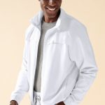 KAERE Veste blouson Homme Poignet élastiqué blanc