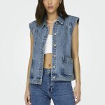 ONLY Denim ONLKENNEDY Denim Veste sans manches medium blue denim/denim bleu ZALANDO.FR