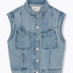 Veste jean sans manches LEONIE