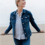 Veste jean coton bleu | Christine Laure