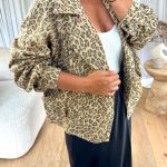 VESTE DENIM GRUSS LÉOPARD
