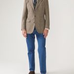 Veste Tweed Chevrons Beige VEMOBRITHB6304A01AH24 | Swann