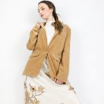 Veste en velours côtelée camel Forte Forte pas cher Outlet La Pis...
