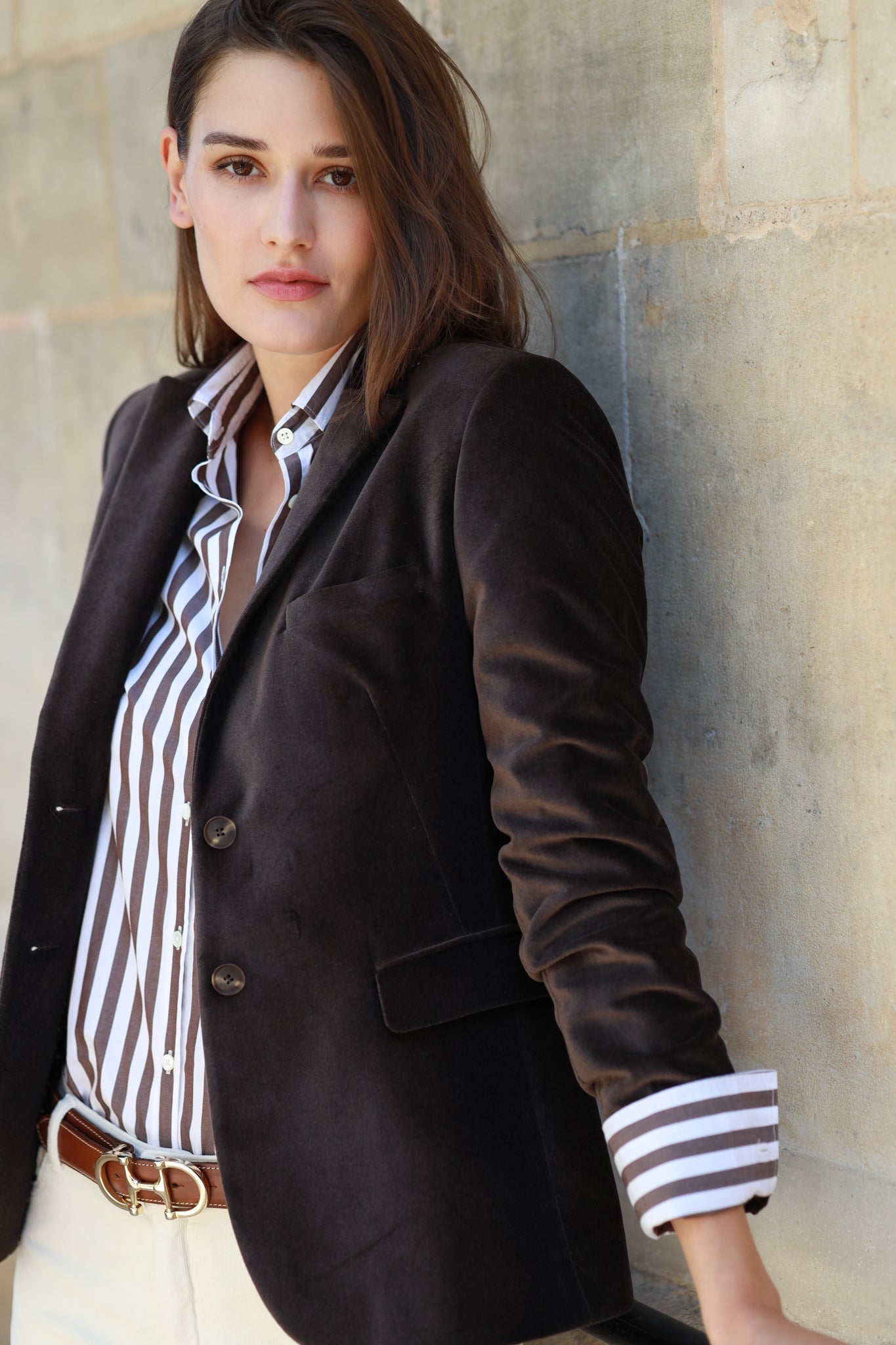 veste-en-velours-femme-098dvy-1.jpg Veste Vesnove en velours palatine Marron MARRON / 34 – Image 1