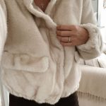 Veste Fausse Fourrure Ecru Eva Sozély