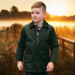 Veste Enfants Huilé matelassée Vert