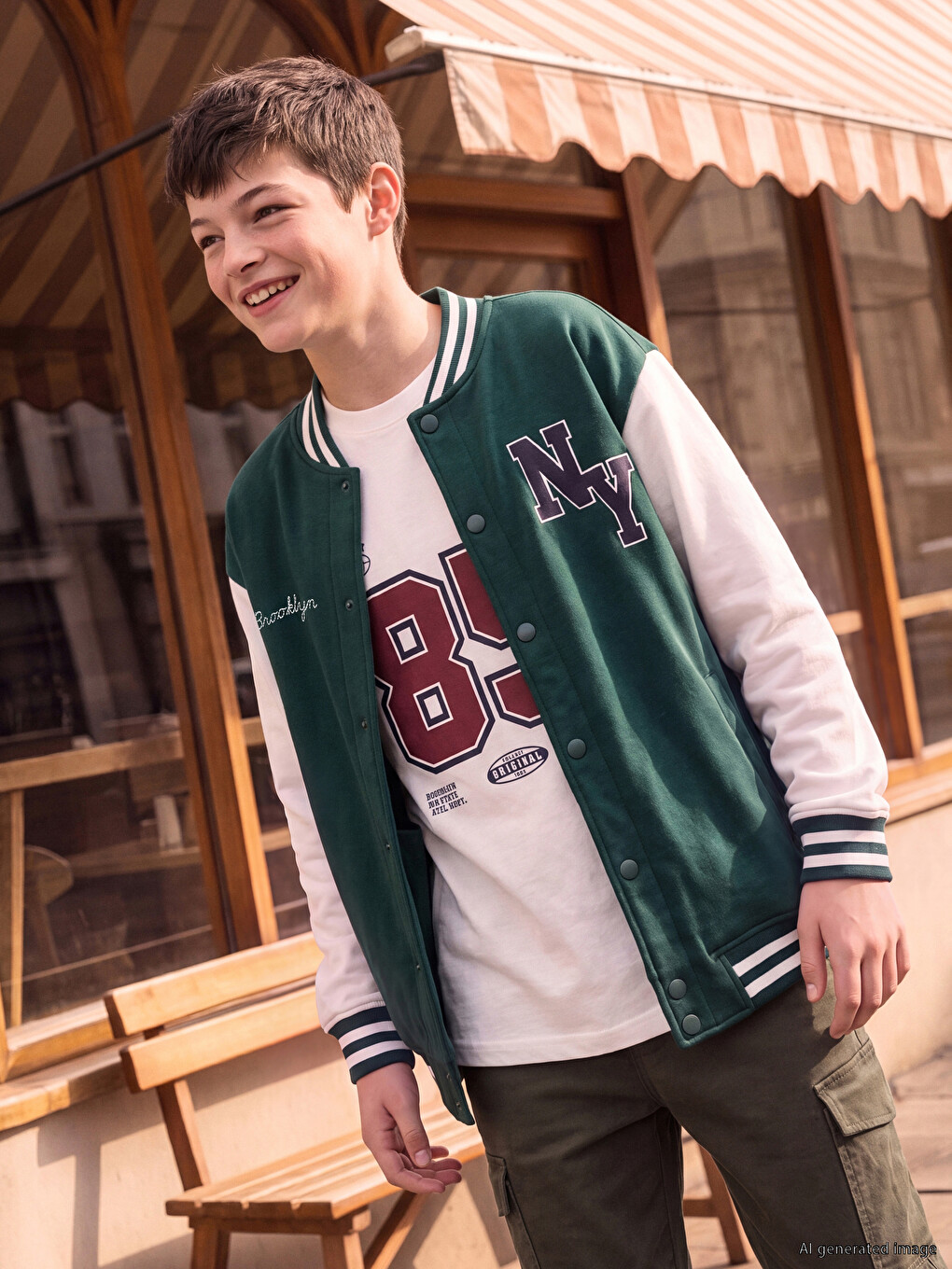 veste-garcon-814vnb-1.jpg Veste Garçon Brodée À Col Baseball – Image 1