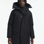 Parka longue GORE TEX® à capuche avec matelassage en duvets et plumes noir catégories | AIGLE