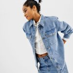 Veste en jean forme chemise avec clous femme denim | GEMO