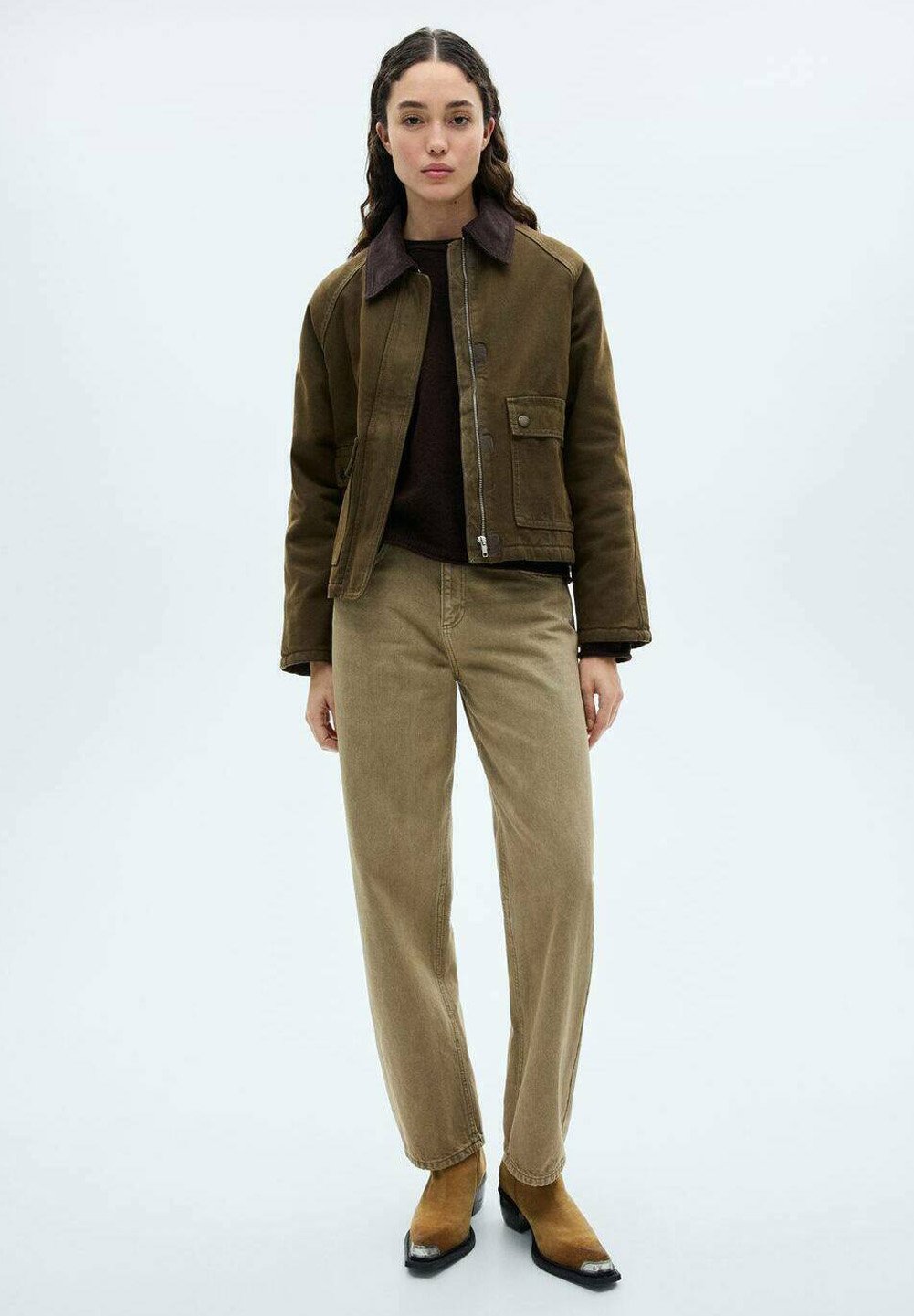 veste-kaki-219ige-1.jpg Mango Veste légère khaki/kaki ZALANDO.FR – Image 1