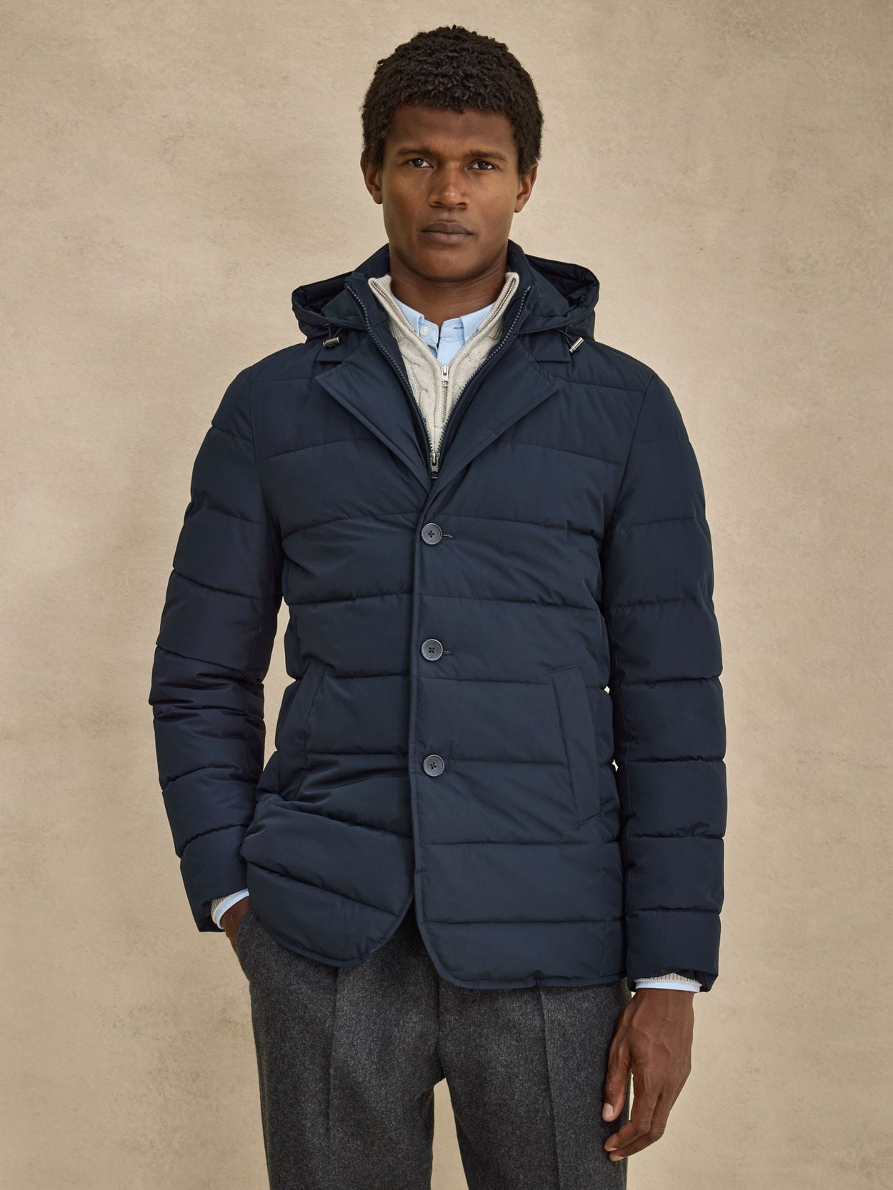 veste-matelassee-048new.jpg Bleu Marine Veste Matelassée Veste matelassée pour hommes Acheter en ligne | John Henric – Image 1