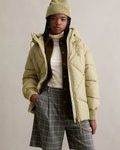 Veste matelassée longue à capuche relaxed en polyester recyclé verde | Vestes matelassées | MARC O'POLO