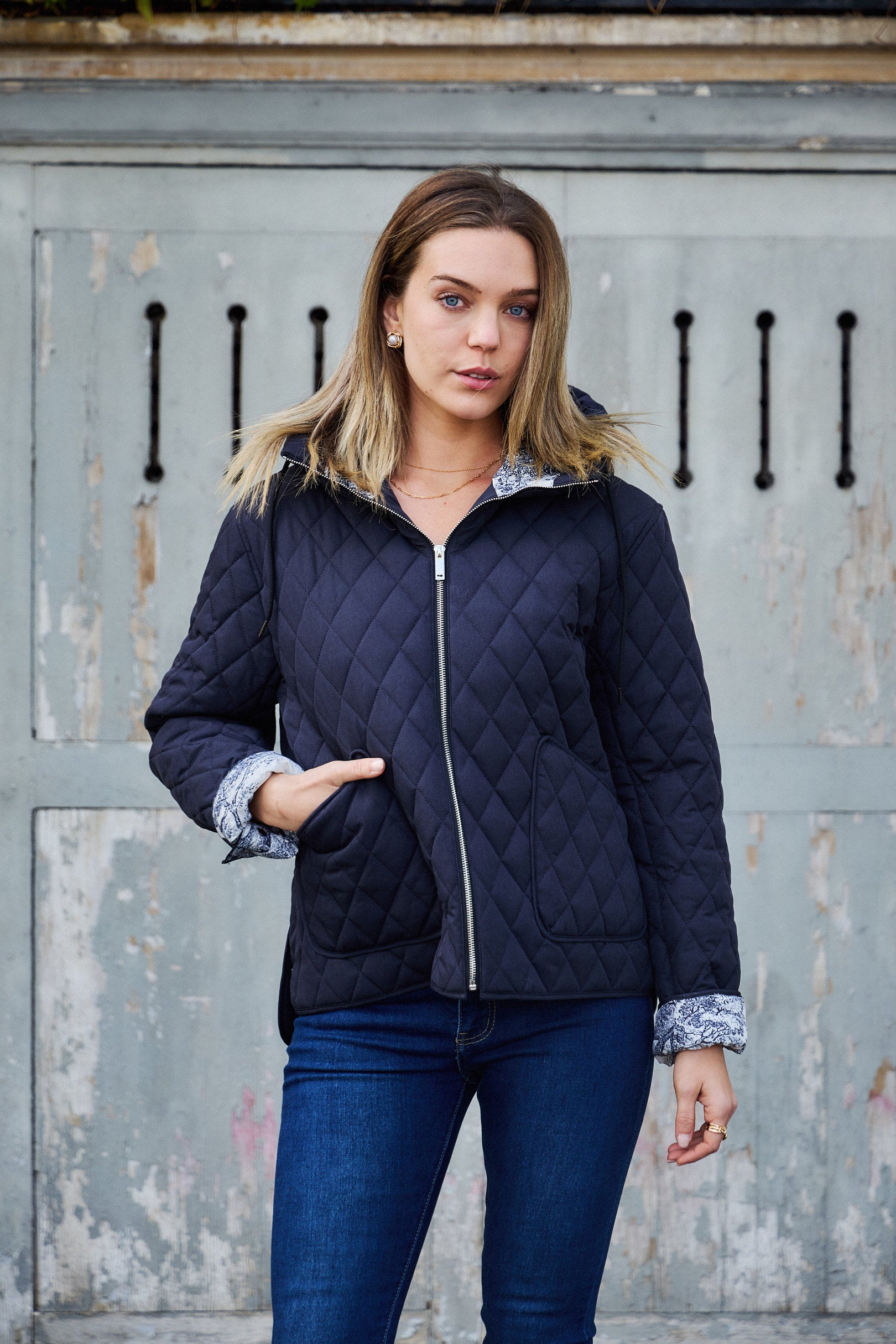 veste-matelassee-585nhu.jpg CELESTE Veste matelassée Marine / S – Image 1