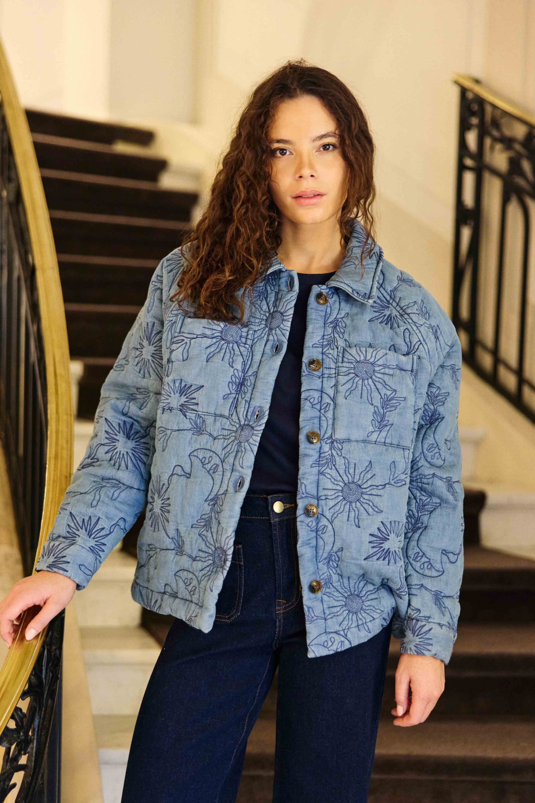 veste-matelassee-709dcy.jpg Vanda Veste matelassée brodée 1 / 93 double Wash – Image 1