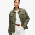 Veste militaire doublée M65kaki délavé pour Femme | Superdry FR