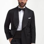 Veste de smoking croisée noire Made in Italy