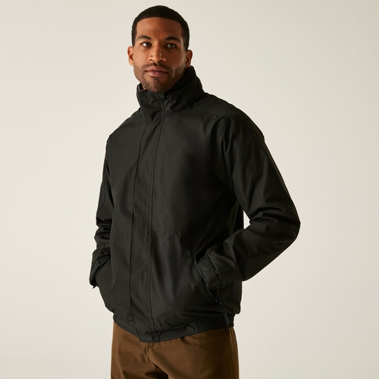 veste-noir-homme-194mdk-1.jpg Blouson doublée polaire imperméable et respirante Homme DOVER | Noir – Image 1