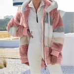 YAOJIWANG Veste Polaire Femme Chaude Hiver IntéRieur Manteaux éPaissir Chaude Teddy Double Polaire ZippéE pour Femme Mode en Peluche à Capuche Blouson ...