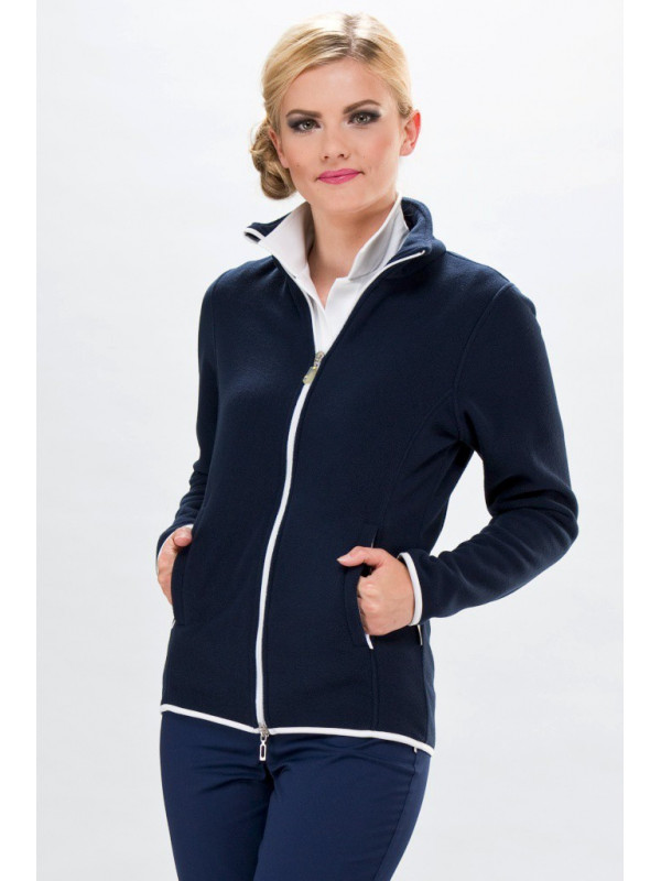 veste-polaire-femme-chic-206zgu-1.jpg Veste polaire passe couloir infirmière bleu marine – Image 1