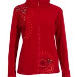 Veste polaire féminine brodée