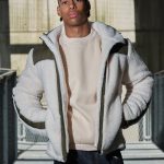 Blouson en sherpa vert kaki GRÉGOIRE