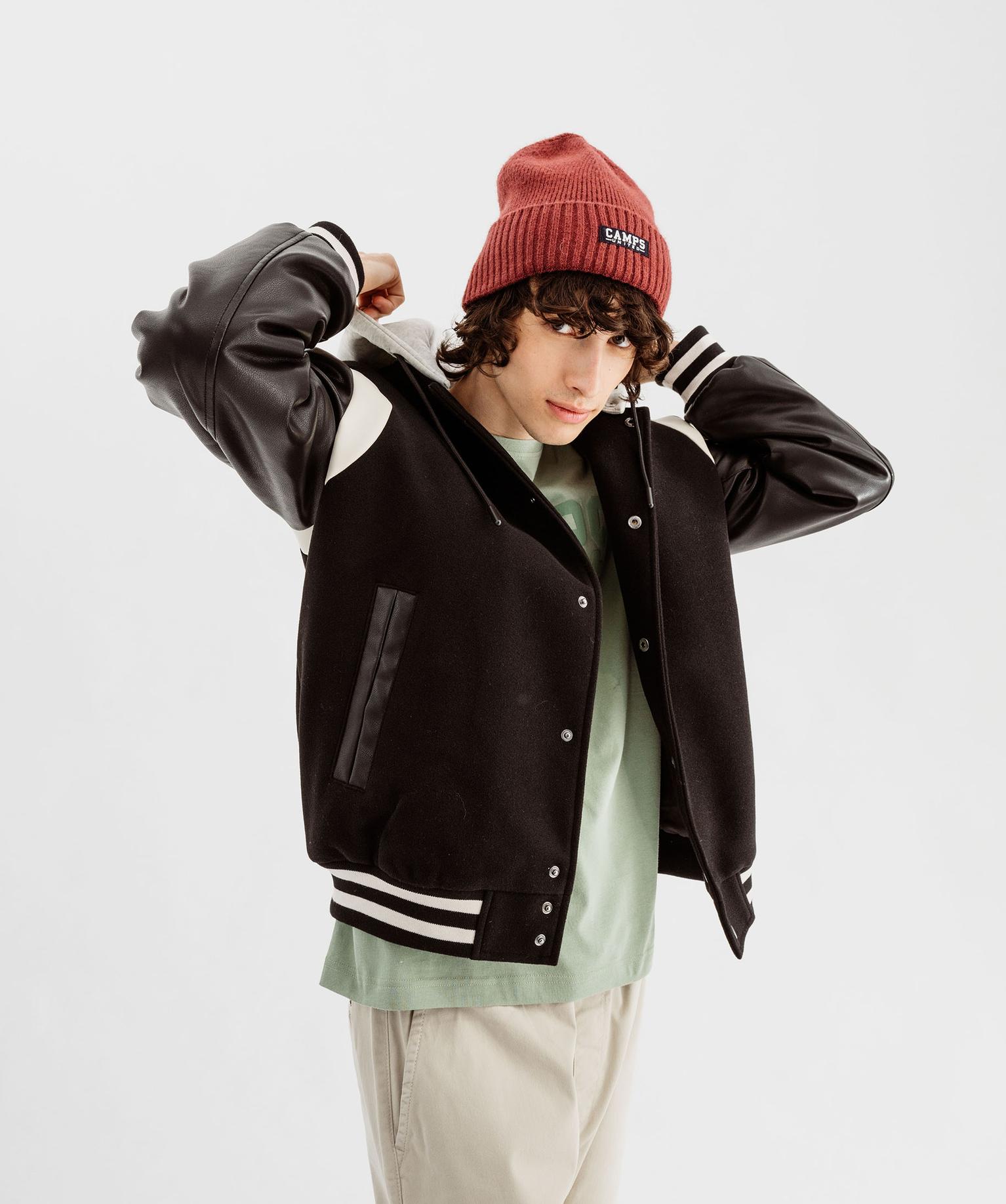 veste-teddy-homme-310xiy-1.jpg Blouson teddy multimatière à capuche amovible homme noir | GEMO – Image 1