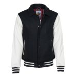 Blouson teddy bi matière noir – Harrington®
