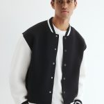 Veste Teddy Loose Fit Noir/blanc