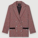 Veste de tailleur en tweed Rouge pour femme | Maje
